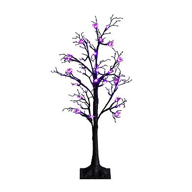nearly natural 3-ft. Pre-Lit Artificial Halloween Spider Twig Tree with LED Lights
