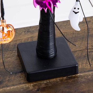 nearly natural 2-ft. Pre-Lit Artificial Halloween Eyeballs, Ghosts, Bats & Pumpkins Tree