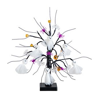 nearly natural 18-Inch Pre-Lit Artificial Halloween Ghost Doll & Ornament Tree