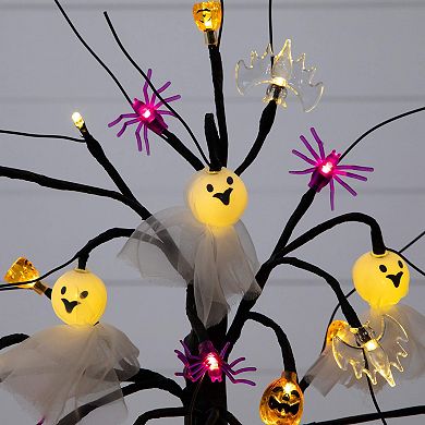 nearly natural 18-Inch Pre-Lit Artificial Halloween Ghost Doll & Ornament Tree