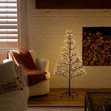 nearly natural 4-ft. Pre-Lit Artificial Halloween Starburst Tree with 800 LED Lights