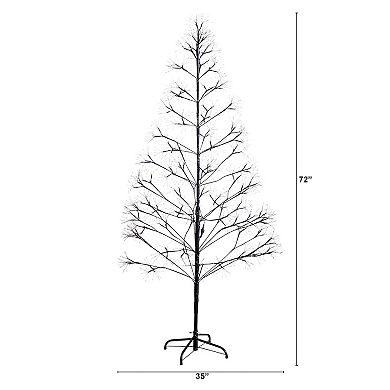 nearly natural 6-ft. Pre-Lit Artificial Halloween Starburst Tree with 1680 LED Lights
