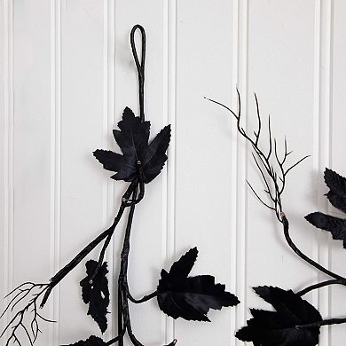 nearly natural 6.5-ft. Pre-Lit Artificial Maple Garland with 48 LED Lights