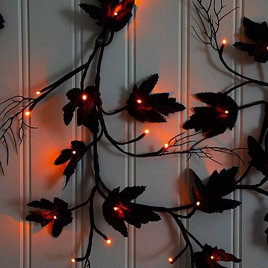 nearly natural 6.5-ft. Pre-Lit Artificial Maple Garland with 48 LED Lights