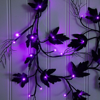 nearly natural 6.5-ft. Pre-Lit Artificial Maple Garland with 48 LED Lights
