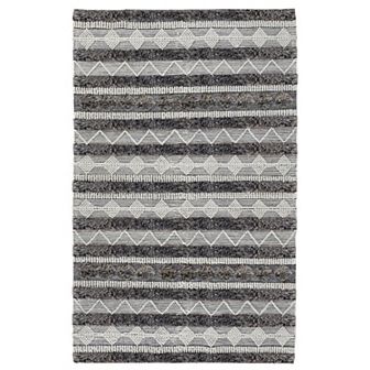 Ako 2 X 3 Indoor Outdoor Small Area Rug, Abstract Design, Gray Tones