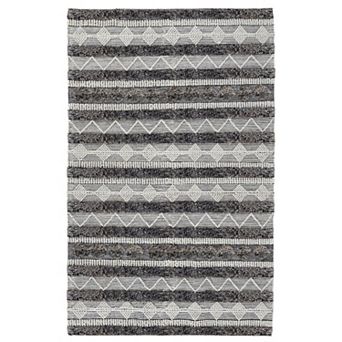 Ako 2 X 3 Indoor Outdoor Small Area Rug, Abstract Design, Gray Tones