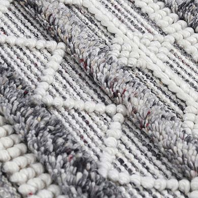 Ako 2 X 3 Indoor Outdoor Small Area Rug, Abstract Design, Gray Tones