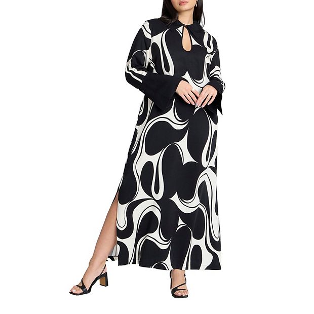 chinese dress ladies Amazon.com: ELOQUII Women's Plus Size Eyelet Tie Front Maxi Dress