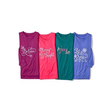 Roaman's Women's Plus Size Comfort+ Fleece Printed Sweatshirt