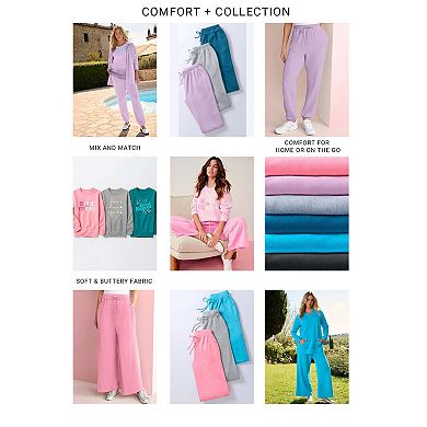 Roaman's Women's Plus Size Comfort+ Fleece Printed Sweatshirt