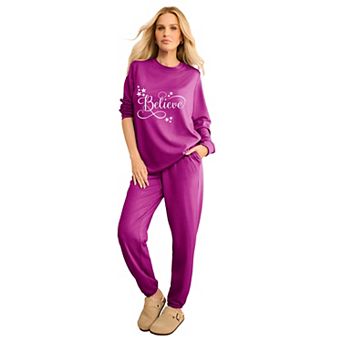 Roaman's Women's Plus Size Comfort+ Fleece Printed Sweatshirt