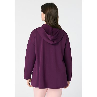 Roaman's Women's Plus Size Comfort+ Fleece Zip Up Hoodie