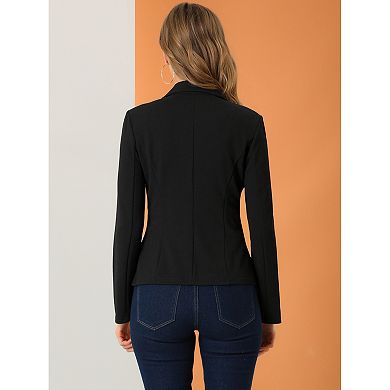 2 Packs Women's Work Lapel Collar Stretchy Jacket Suit Blazer