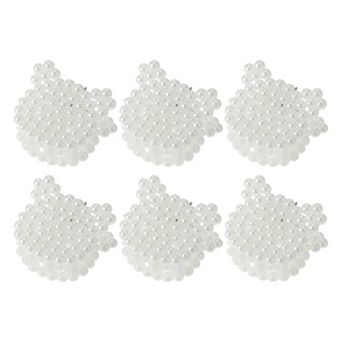 Women's Fashion Pearl Mini Hair Clip Pearl Hairdo Clips 6 pc
