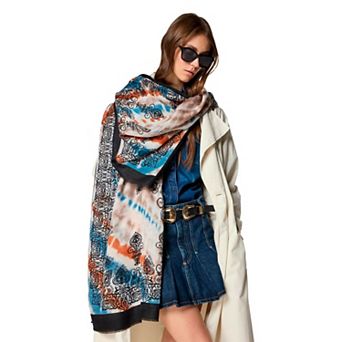 Women's Colorful, Patterned Lightweight Shawls or Shoulder Covers For Fall or Spring-Gift for Her
