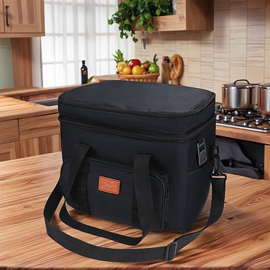 Reusable Lunch Bag, Leakproof Lunch Box, Freezable Cooler Bag with Shoulder Strap 13.0*9.8*11.4in