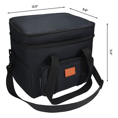 Reusable Lunch Bag, Leakproof Lunch Box, Freezable Cooler Bag with Shoulder Strap 13.0*9.8*11.4in