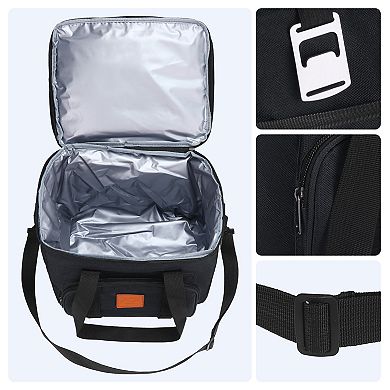Reusable Lunch Bag, Leakproof Lunch Box, Freezable Cooler Bag with Shoulder Strap 13.0*9.8*11.4in