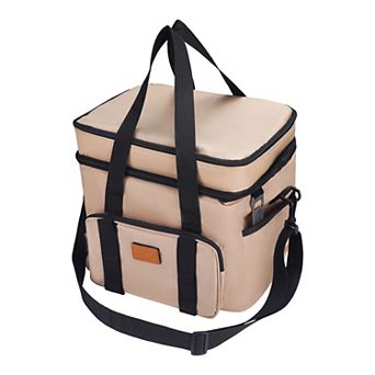 Reusable Lunch Bag, Leakproof Lunch Box, Freezable Cooler Bag with Shoulder Strap 13.0*9.8*11.4in