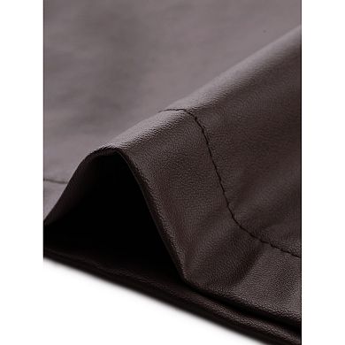 Women's Faux Leather Pants High Waist Straight Leg Pant Trousers with Pockets Party Outfit