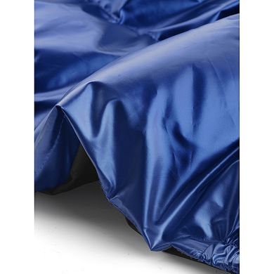 Women's Casual Shiny Pockets Hooded Winter Puffer Jackets Coats