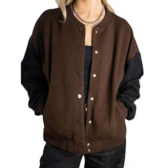 Jess by Meiko Classic Color Blocked Varsity Jacket