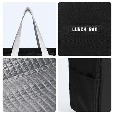 Insulated Lunch Bag, Cute Tote Bag Lunch Box Large Capacity, Reusable Cooler Bag 10.6*7.1*7.9in