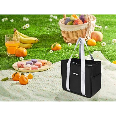 Insulated Lunch Bag, Cute Tote Bag Lunch Box Large Capacity, Reusable Cooler Bag 10.6*7.1*7.9in