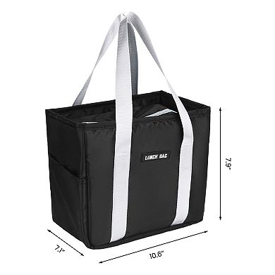 Insulated Lunch Bag, Cute Tote Bag Lunch Box Large Capacity, Reusable Cooler Bag 10.6*7.1*7.9in