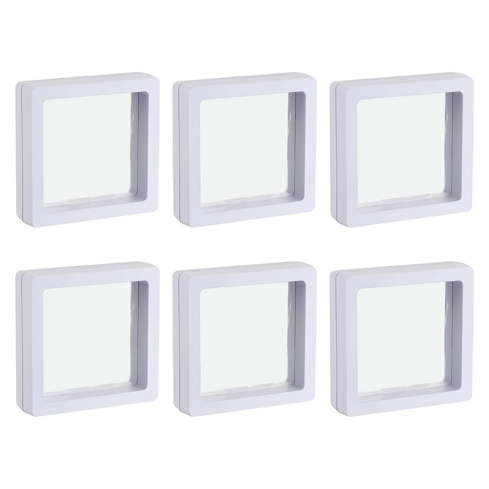 Floating Thin Film Display Box, ABS Frame Case 5cm x 5cm x 2cm Pack of 10