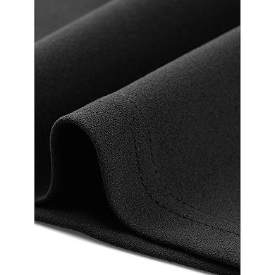 Work Dress for Women's Sleeveless Crew Neck High Waist A-Line Office Dresses