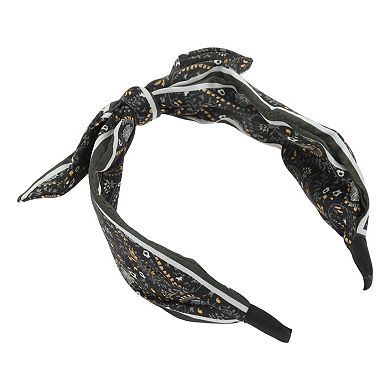 Wide Tie Paisley Bow Headbands for Women 1 Pc