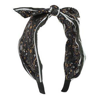 Wide Tie Paisley Bow Headbands for Women 1 pc