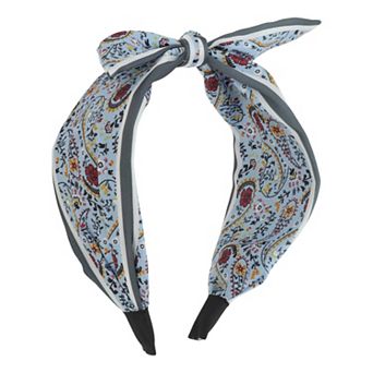 Wide Tie Paisley Bow Headbands for Women 1 pc