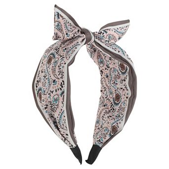 Wide Tie Paisley Bow Headbands for Women 1 pc