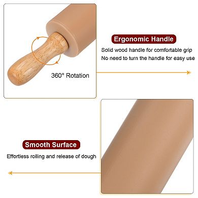 2pcs Silicone Rolling Pins for Baking 31cm x 4.2cm