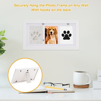 Paw Print Kit for Dog, Pet Memorial Gifts, Keepsake Memory Clay Kit with Frame and Accessories 1 Set