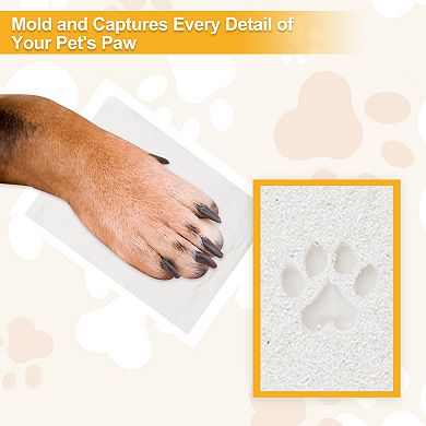 Paw Print Kit for Dog, Pet Memorial Gifts, Keepsake Memory Clay Kit with Frame and Accessories 1 Set