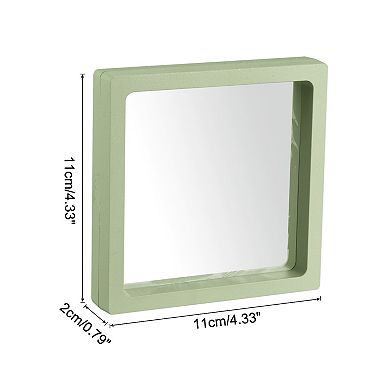 Floating Thin Film Display Box, ABS Frame Case 11cm x 11cm x 2cm Pack of 6