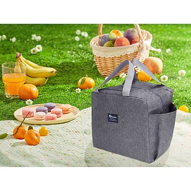 Insulated Lunch Bag, Cute Tote Bag Lunch Box, Reusable Cooler Bag for Work, Picnic 9.8*5.5*9.8in