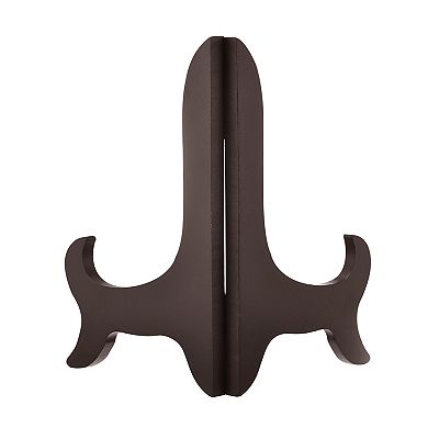 10" Easel Plate Holder, Wooden Folding Display Stand for Decorative Picture Frame
