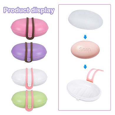 Travel Soap Holder, 4 Pack Soap Bar Container