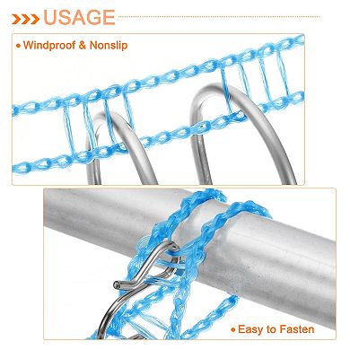 Portable Clothesline, 26.25ft Nylon Windproof Non-Slip Washing Line Rope
