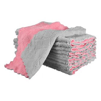 18 pc Kitchen Dish Cloths, 8.6" Coral Velvet Dish Towels