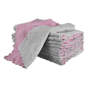 18 pc Kitchen Dish Cloths, 8.6" Coral Velvet Dish Towels