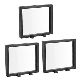 Floating Thin Film Display Box with Base 14cm x 14cm x 2cm Pack of 3