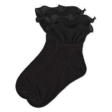 Girls' Dual Layer Ruffle Anklet Socks