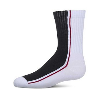 Girls' Color Block Stripe Crew Socks