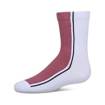 Girls' Color Block Stripe Crew Socks